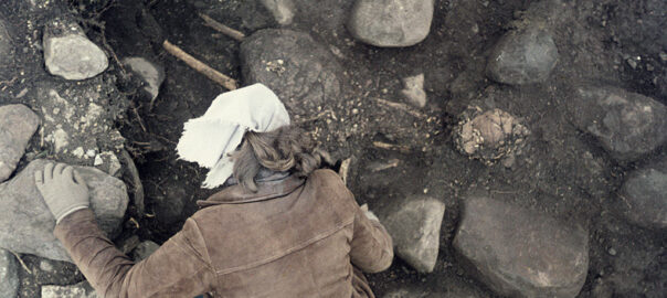 Archaeologist at work, Sweden