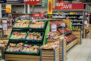 Grocery store interior