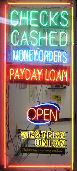 payday loan window