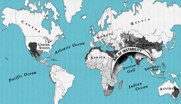 map of the arc of instability 