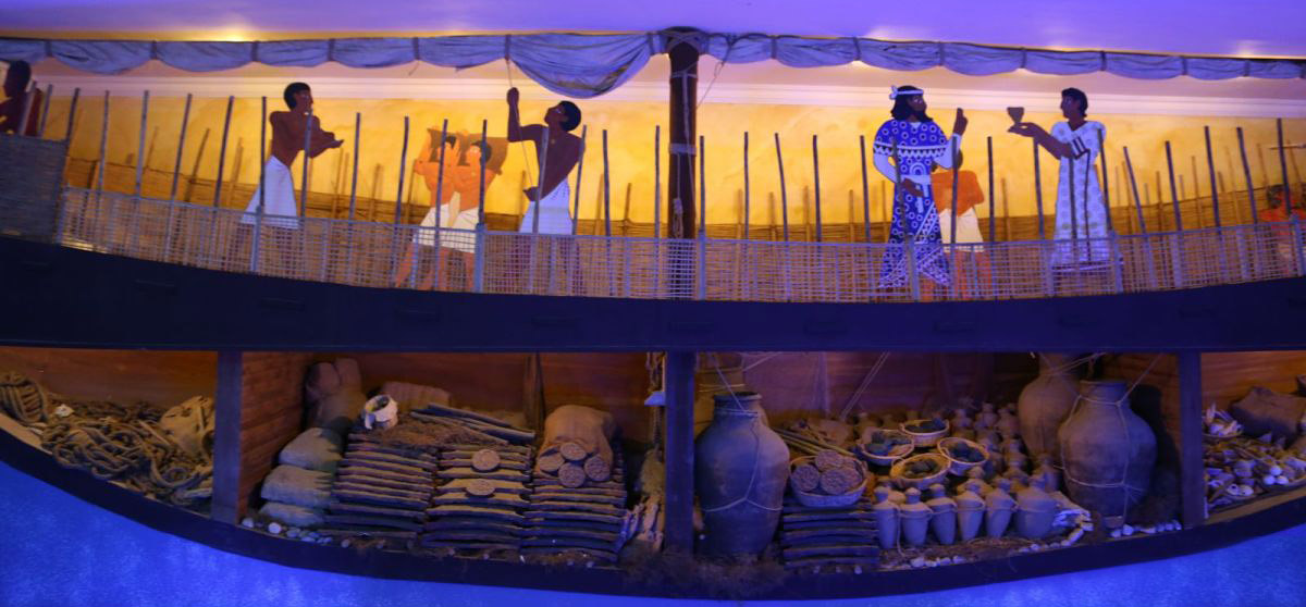 Bodrum Underwater Archaeology Museum's Uluburun shipwreck diorama.